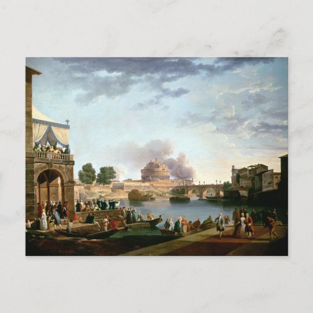 Postal La elección del Papa con Castel St. (Anverso)