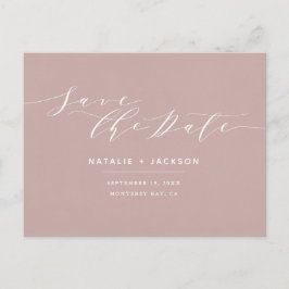 Postal La elegante boda rosa y blanca, que salva la fecha