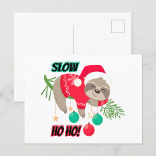 Postal La elegante y divertida fiesta de Santa Claus