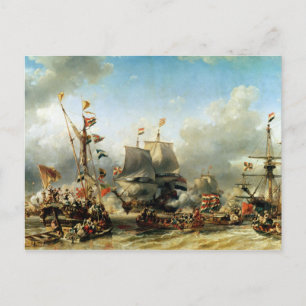 Postal La Embarcación de Ruyter y William de Witt