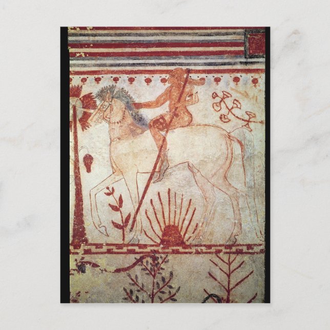 Postal La emboscada del príncipe troyano Troilus (Anverso)