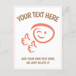 Postal La Emoji Winking Se Enfrenta A Dos Pulgares Arriba