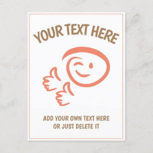 Postal La Emoji Winking Se Enfrenta A Dos Pulgares Arriba