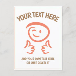 Postal La Emoji Winking Se Enfrenta A Dos Pulgares Arriba