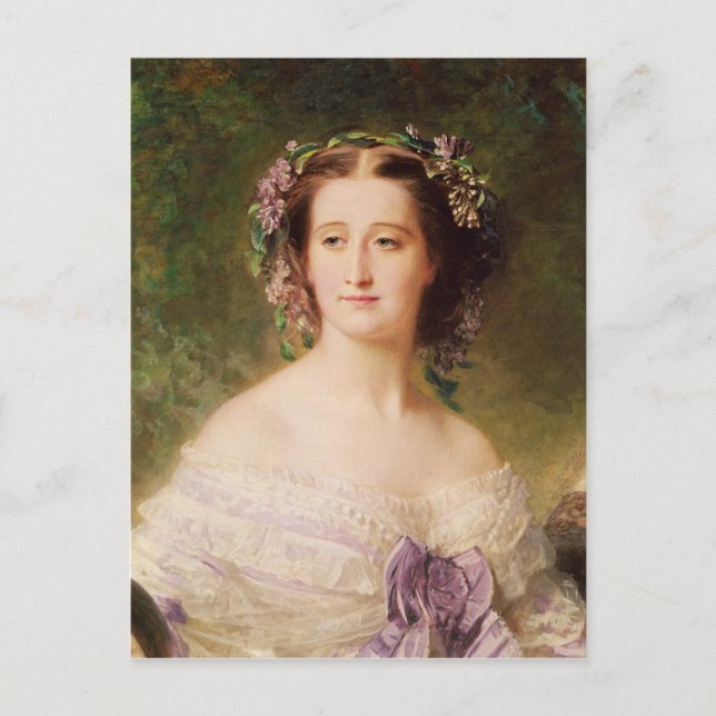 Postal La emperatriz Eugenie y sus damas en espera (Anverso)