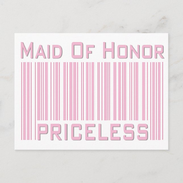 Postal La empleada de honor no tiene precio (Anverso)