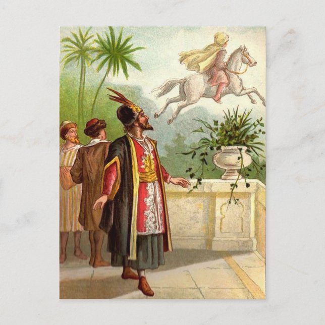 Postal La encantada historia de Scheherazade (Anverso)