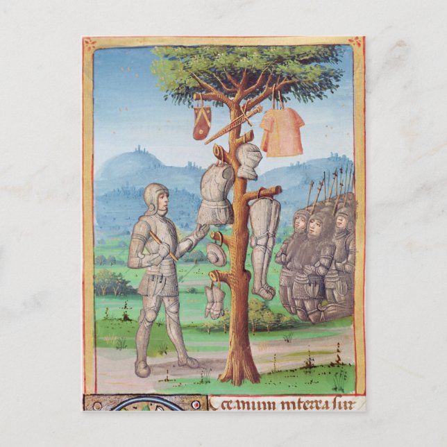 Postal La Eneida' de Virgilio con un comentario de (Anverso)