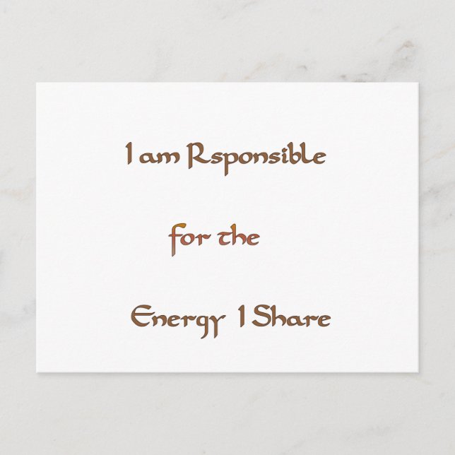 Postal La energía interna: la energía importa (Anverso)