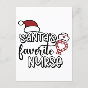 Postal La enfermera favorita de Santa agradecida temporad