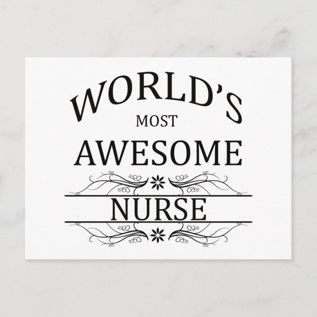 Postal La enfermera más asombrosa del mundo (Anverso)