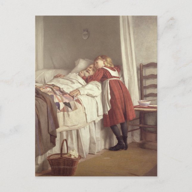 Postal La enfermera pequeña del abuelo (Anverso)