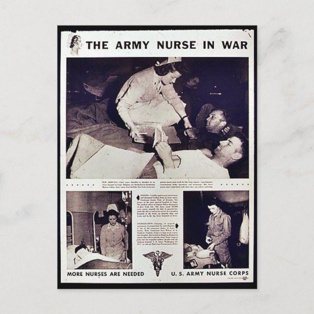 Postal La Enfermería Del Ejército En Guerra (Anverso)