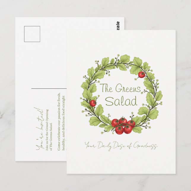 Postal La ensalada de los Verdes (Anverso / Reverso)