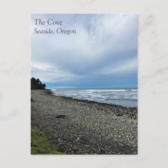 Postal La ensenada en la costa, Oregón (Anverso)