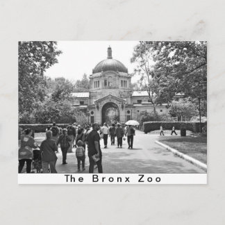 Postal La entrada al zoológico del Bronx