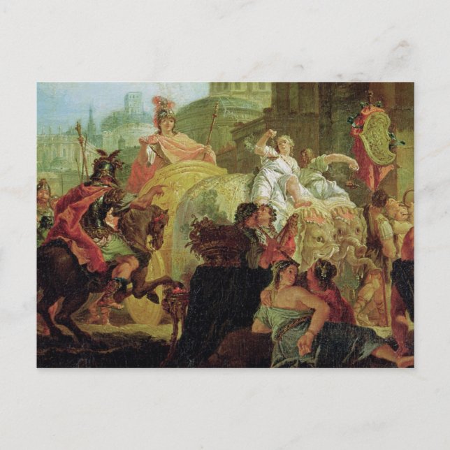 Postal La entrada de Alejandro Magno (Anverso)