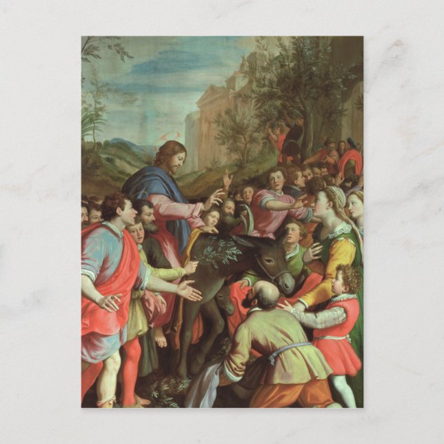 Postal La entrada de Cristo a Jerusalén (Anverso)