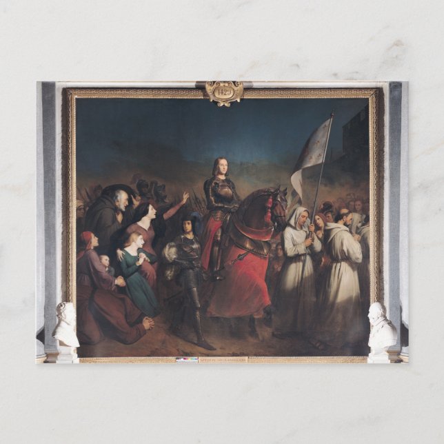 Postal La entrada de Juana de Arco en Orleans (Anverso)