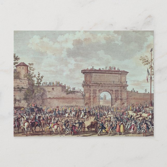 Postal La entrada de los franceses a Milán (Anverso)