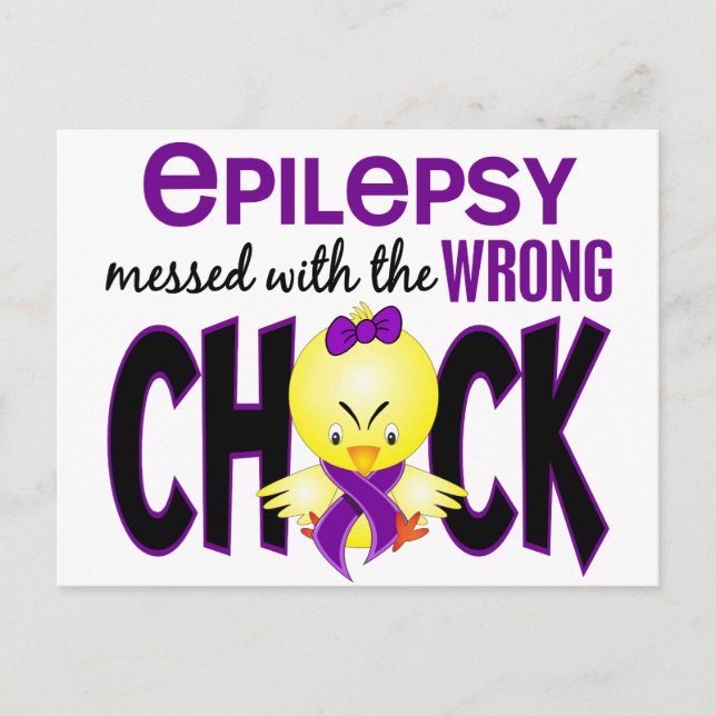 Postal La Epilepsia Se Metió Con El Chick Equivocado (Anverso)