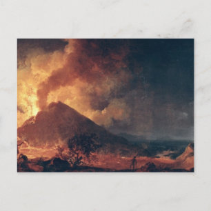 Postal La erupción del Monte Vesubio en 1771