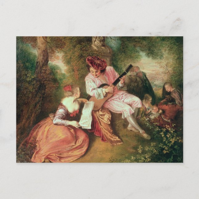 Postal La escala del amor, 1715-18 (Anverso)