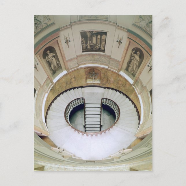 Postal La escalera, construida c.1776 (Anverso)