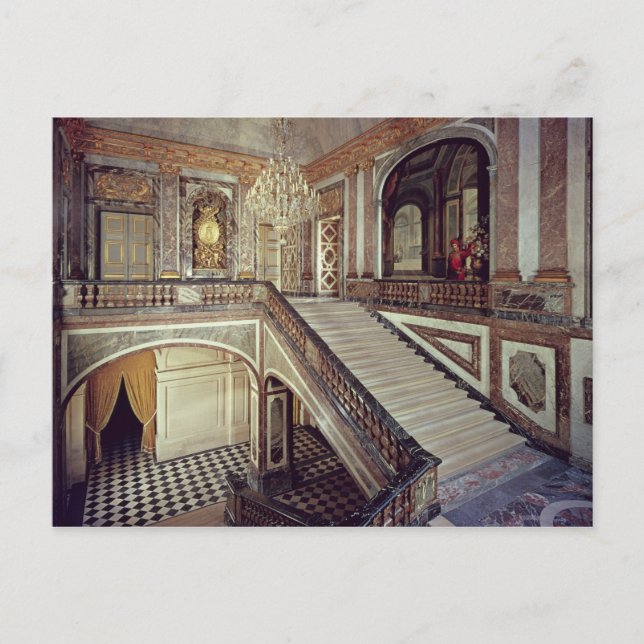 Postal La escalera de la Reina, c.1679 (Anverso)