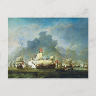 Postal La escaramuza de Michiel Adriaensz de Ruyter