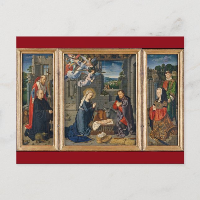 Postal La escena de la Natividad de los hermosos Navidade (Anverso)