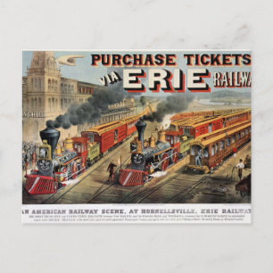 Postal La escena del ferrocarril estadounidense en Hornel