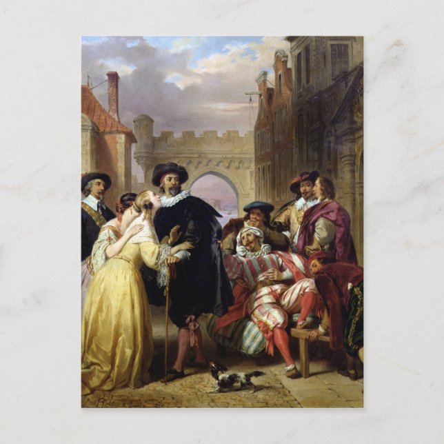 Postal La escena final de "Les Fourberies de Scapin" (Anverso)