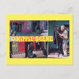 Postal La escena hippie