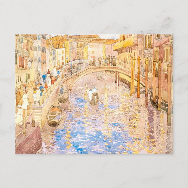 Postal La escena veneciana de Maurice Prendergast (Anverso)