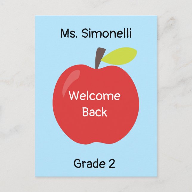 Postal La escuela de bienvenida de profesores de Apple ro (Anverso)