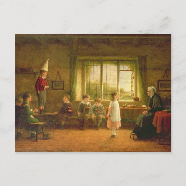 Postal La escuela de la Dama, s. y d. 1899 (Anverso)