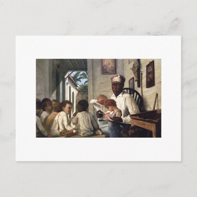 Postal La escuela del maestro Rafael Cordero (Anverso)