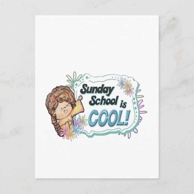 Postal ¡La escuela dominical es GUAY! (Anverso)
