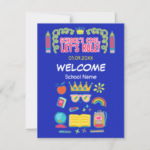 Postal "La escuela es genial, vamos a gobernar" citas de 