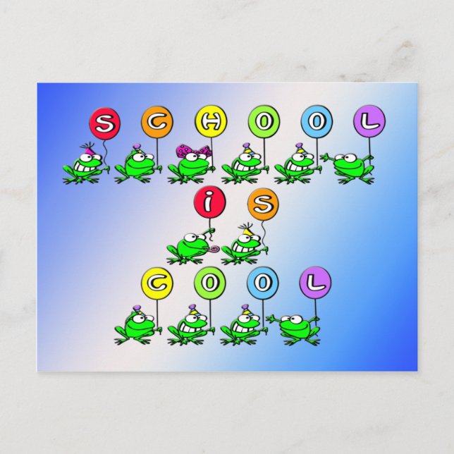 Postal La escuela es Guay - Ranas (Anverso)