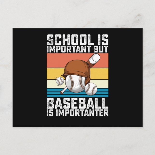 Postal La Escuela Es Importante, Pero El Béisbol Es Impor (Anverso)