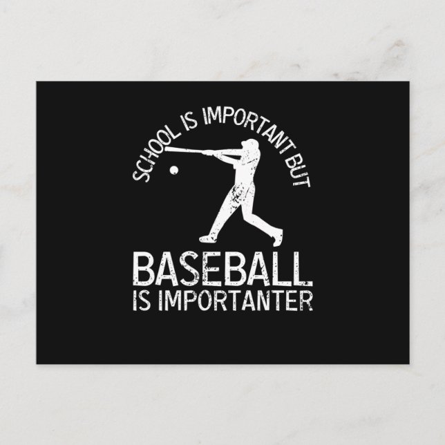 Postal La Escuela Es Importante, Pero El Béisbol Es Impor (Anverso)