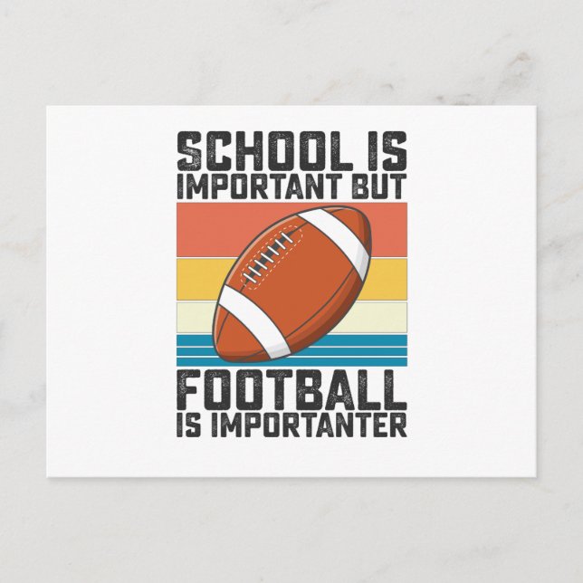 Postal La Escuela Es Importante, Pero El Fútbol Es Import (Anverso)
