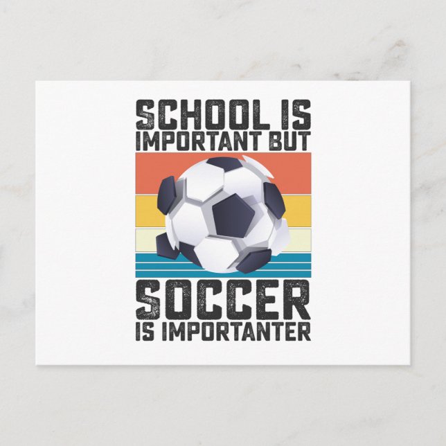 Postal La escuela es importante, pero el fútbol es import (Anverso)