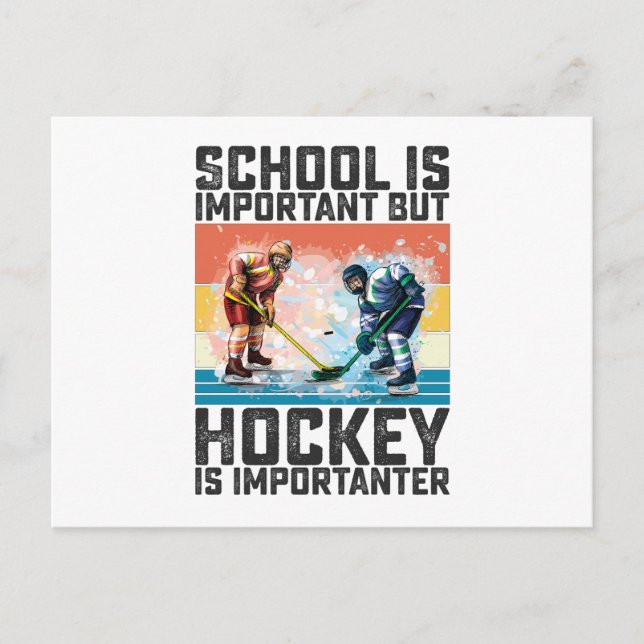 Postal La escuela es importante pero el hockey es más imp (Anverso)