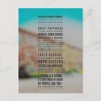 Postal La Escuela Primaria Adinerada Puede Ser... Poema