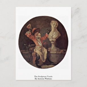 Postal La Escultura Tondo De Antoine Watteau
