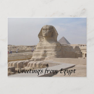 Postal La esfinge, El Cairo