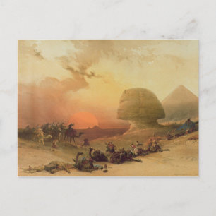 Postal La esfinge en Giza